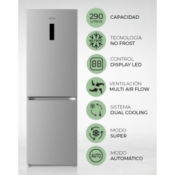 SVAN SC185601ENFDX nevera y congelador Independiente 290 L Acero inoxidable