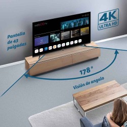 Grunkel LED-4300PBW Televisor 109,2 cm (43") 4K Ultra HD Smart TV Wifi Negro