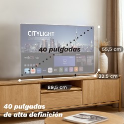 Grunkel QLED-4025W Televisor 101,6 cm (40") Full HD Smart TV Wifi Negro