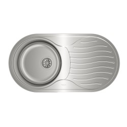 Teka DR 80 1C 1E Lavabo sobre-encimera Ovalado Acero inoxidable