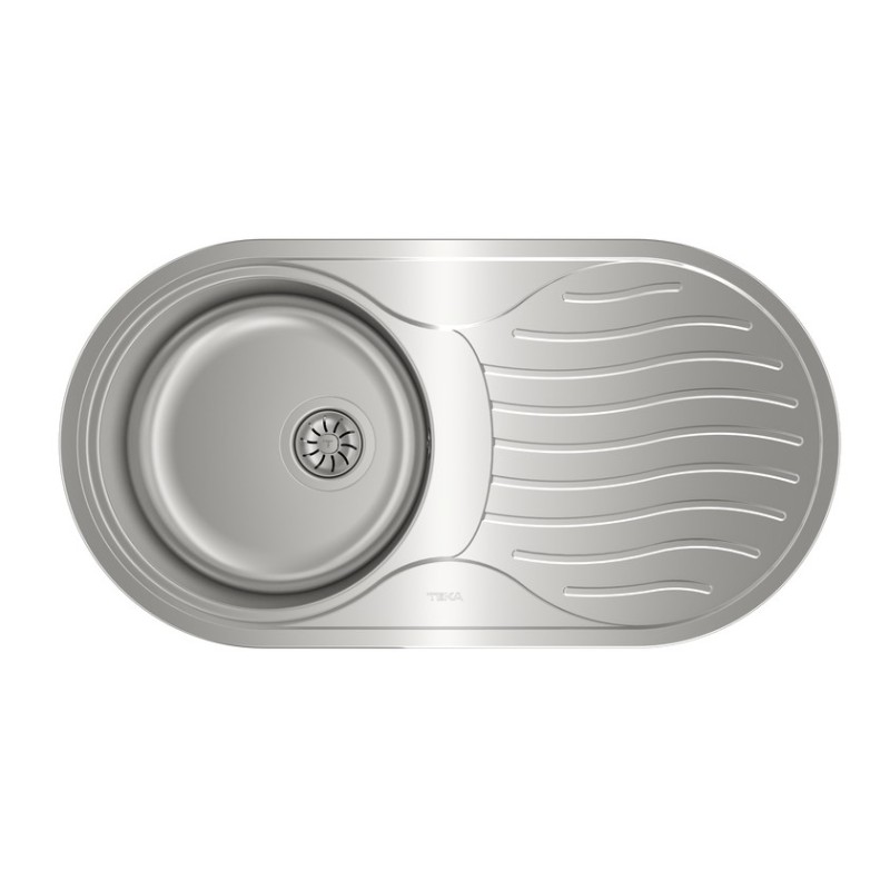 Teka DR 80 1C 1E Lavabo sobre-encimera Ovalado Acero inoxidable