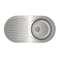 Teka DR 80 1C 1E Lavabo sobre-encimera Ovalado Acero inoxidable
