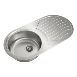 Teka DR 80 1C 1E Lavabo sobre-encimera Ovalado Acero inoxidable