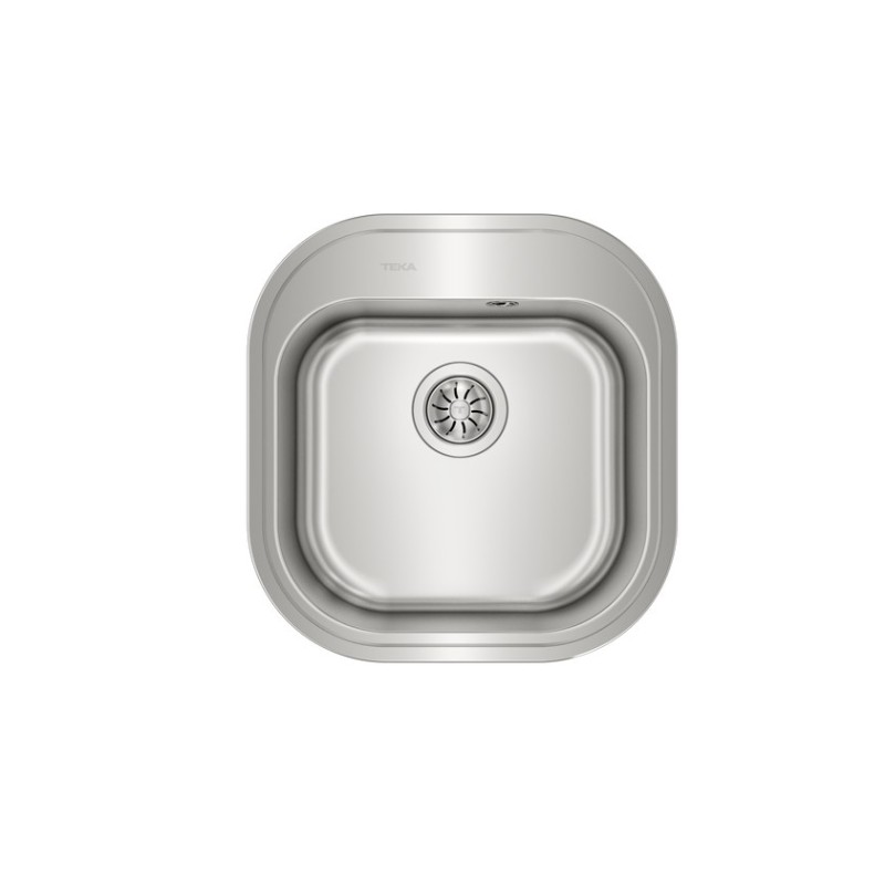 Teka Stylo 1C Lavabo sobre-encimera Plaza Acero inoxidable