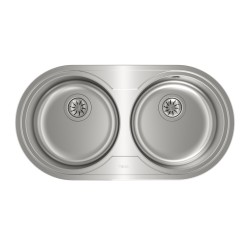 Teka DR 80 2C Fregadero empotrado Ovalado Acero inoxidable