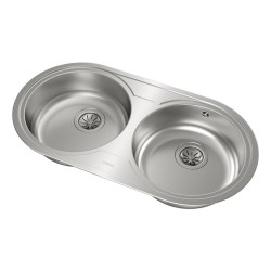 Teka DR 80 2C Fregadero empotrado Ovalado Acero inoxidable