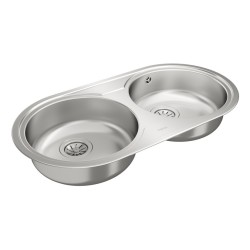 Teka DR 80 2C Fregadero empotrado Ovalado Acero inoxidable