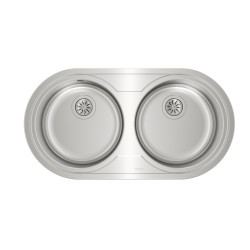 Teka Duetta 2C Lavabo sobre-encimera Ovalado Acero inoxidable