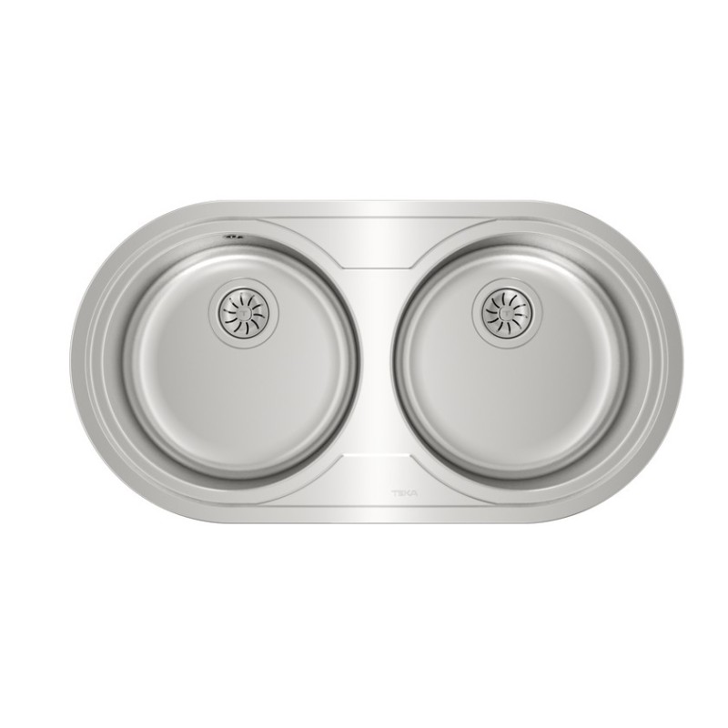 Teka Duetta 2C Lavabo sobre-encimera Ovalado Acero inoxidable