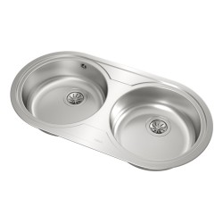 Teka Duetta 2C Lavabo sobre-encimera Ovalado Acero inoxidable