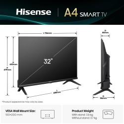 Hisense 32A4Q 81,3 cm (32") HD Smart TV Wifi Negro