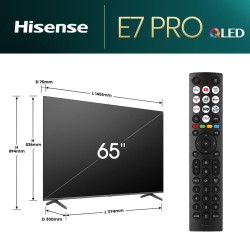Hisense 65E7NQ PRO 165,1 cm (65") 4K Ultra HD Smart TV Wifi Gris 400 cd   m²
