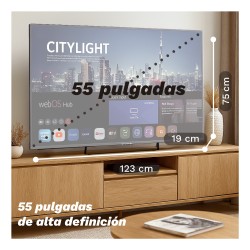 Grunkel QLED-5525W Televisor 139,7 cm (55") 4K Ultra HD Smart TV Wifi Negro