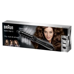 Braun Satin Hair 5 AS 530 Cepillo de aire caliente Negro, Plata, Violeta 1000 W 2 m