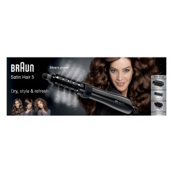 Braun Satin Hair 5 AS 530 Cepillo de aire caliente Negro, Plata, Violeta 1000 W 2 m