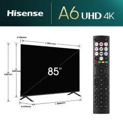Hisense 85A6N 2,16 m (85") 4K Ultra HD Smart TV Wifi Negro 400 cd   m²