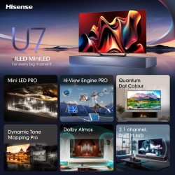 Hisense 55U7NQ 139,7 cm (55") 4K Ultra HD Smart TV Wifi Gris 500 cd   m²