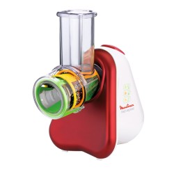 Moulinex DJ7535 cortador de verduras en espiral o rallador eléctrico Plástico Rojo