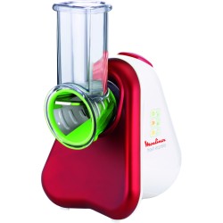 Moulinex DJ7535 cortador de verduras en espiral o rallador eléctrico Plástico Rojo