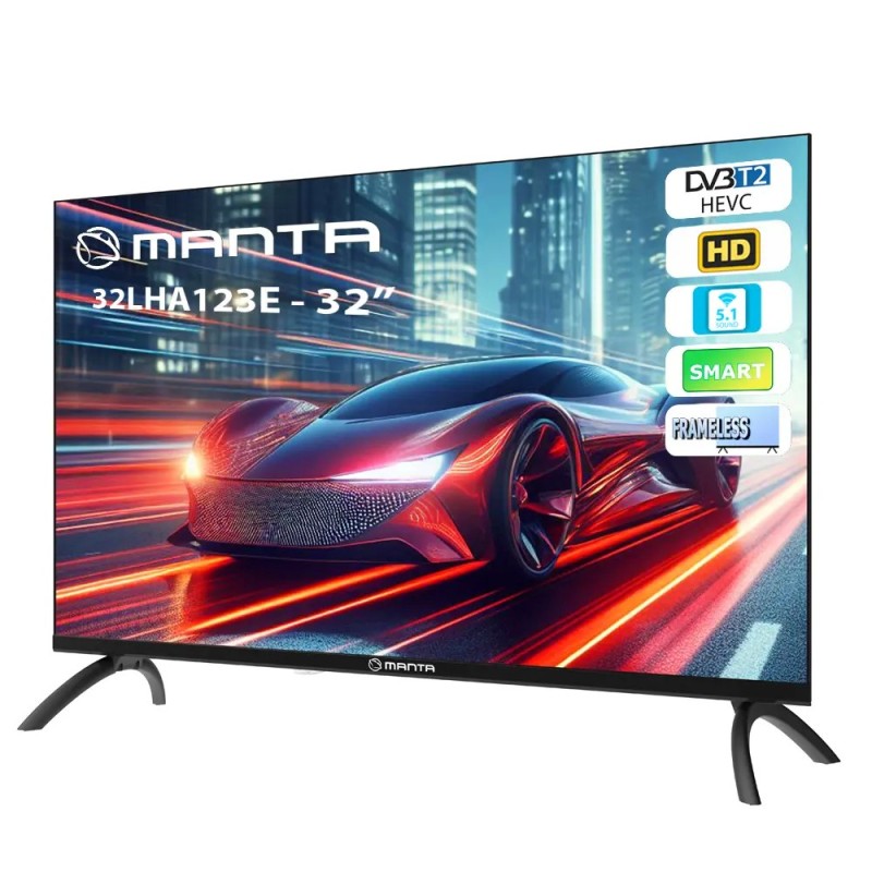 Manta 32LHA123E Televisor 81,3 cm (32") HD Smart TV Wifi Negro 180 cd   m²