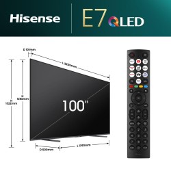 Hisense QLED Smart TV 100E7NQ 2,54 m (100") 4K Ultra HD Wifi Gris 400 cd   m²