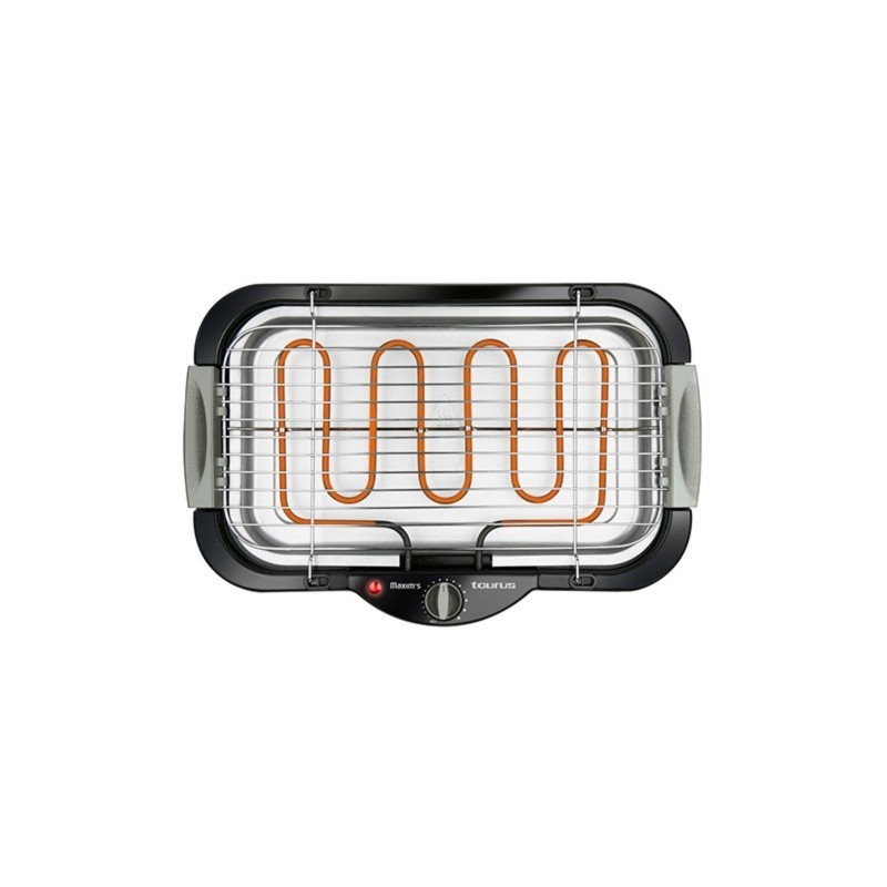 Taurus Maxim’s Barbacoa Mesa Eléctrico Negro, Acero 2000 W