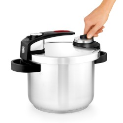 BRA A185601 olla a presión 4 L Plata