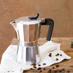 BRA Deluxe 2 Cafetera italiana Plata