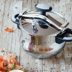 BRA A185504 olla a presión 11 L Negro, Plata