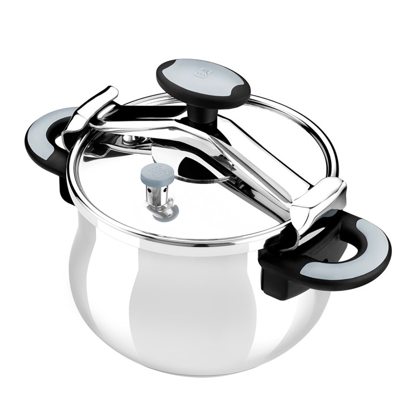 BRA A185502 olla a presión 6 L Plata