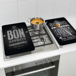 WENKO Bon Appetit tabla de cocina para cortar Rectangular Vidrio, Plástico Multicolor