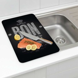WENKO Bon Appetit tabla de cocina para cortar Rectangular Vidrio, Plástico Multicolor