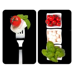 WENKO Caprese tabla de cocina para cortar Rectangular Plástico, Vidrio templado Multicolor