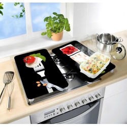 WENKO Caprese tabla de cocina para cortar Rectangular Plástico, Vidrio templado Multicolor