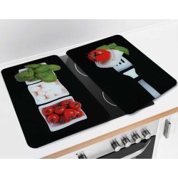 WENKO Caprese tabla de cocina para cortar Rectangular Plástico, Vidrio templado Multicolor