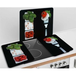 WENKO Caprese tabla de cocina para cortar Rectangular Plástico, Vidrio templado Multicolor