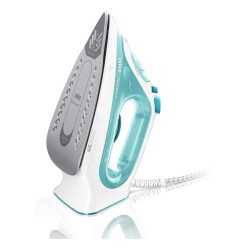 Braun TexStyle 3 SI3041GR Plancha a vapor Suela de cerámica 2350 W Turquesa, Blanco