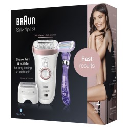 Braun Silk-épil 9 9-870 depiladora 40 pinzas Rosa, Blanco