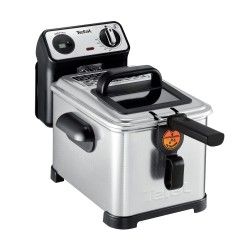 Tefal Filtra Pro FR5111 Sencillo 3 L Independiente 2400 W Freidora Negro, Acero inoxidable