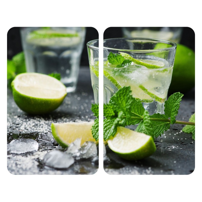 WENKO Mojito tabla de cocina para cortar Rectangular Plástico, Vidrio templado, Elastómero termoplástico (TPE) Verde