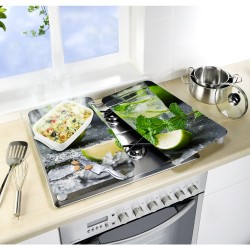 WENKO Mojito tabla de cocina para cortar Rectangular Plástico, Vidrio templado, Elastómero termoplástico (TPE) Verde
