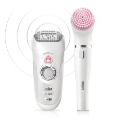 Braun Silk-épil 7 81685706 depiladora 40 pinzas Blanco, Plata