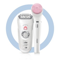 Braun Silk-épil 7 81685706 depiladora 40 pinzas Blanco, Plata