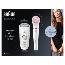 Braun Silk-épil 7 81685706 depiladora 40 pinzas Blanco, Plata