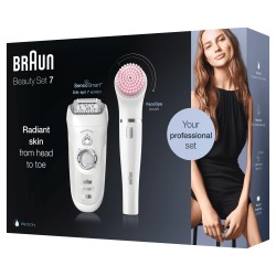 Braun Silk-épil 7 81685706 depiladora 40 pinzas Blanco, Plata