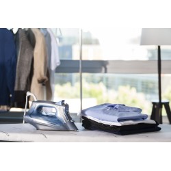 Rowenta DW4308 Plancha a vapor Suela Microsteam 300 Láser 2500 W Azul, Blanco
