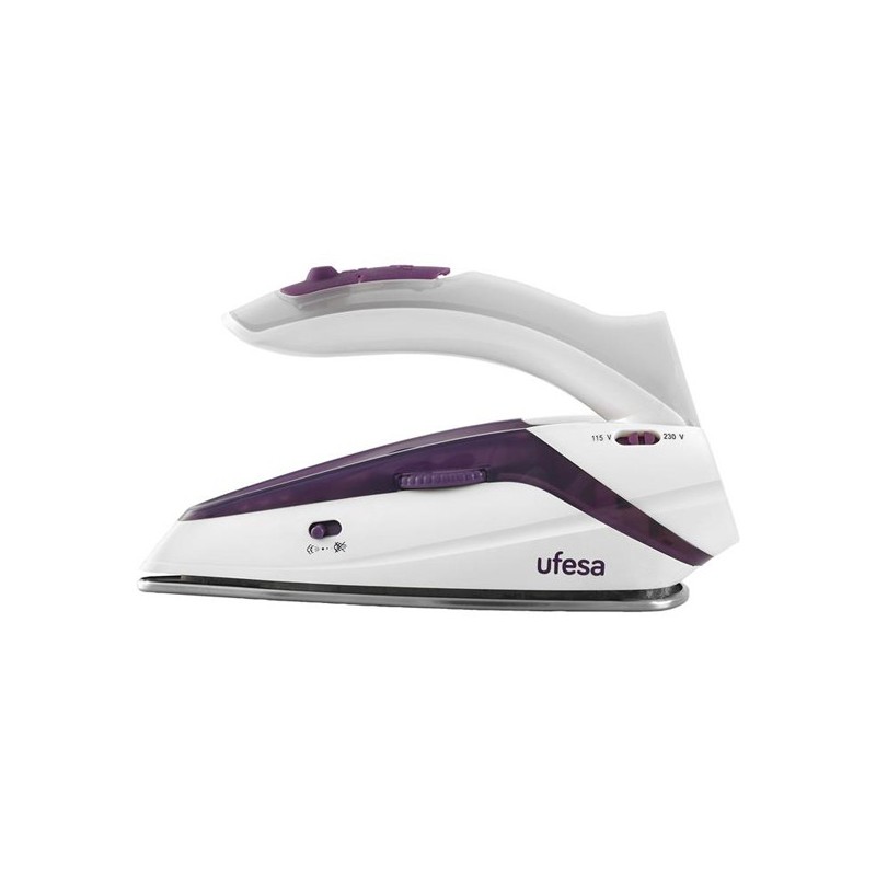 Ufesa PV0500 Plancha vapor-seco Suela de acero inoxidable 1100 W Púrpura, Blanco