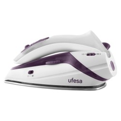 Ufesa PV0500 Plancha vapor-seco Suela de acero inoxidable 1100 W Púrpura, Blanco