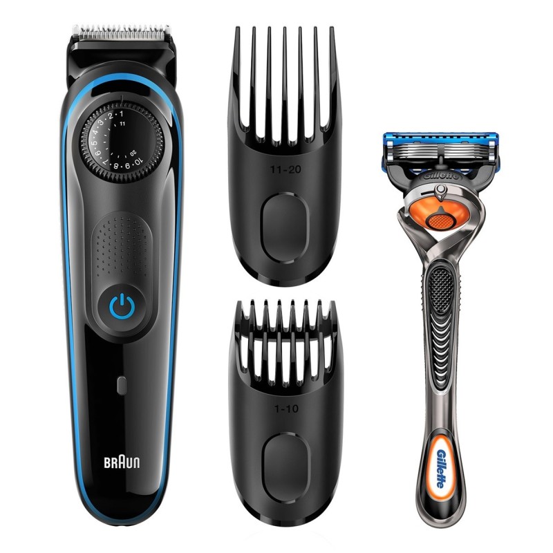 Braun BT3940 afeitadora Máquina de afeitar de láminas Recortadora Negro, Azul