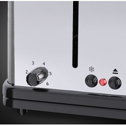 Russell Hobbs 23610-56 tostadora 6 4 rebanada(s) Negro, Acero inoxidable